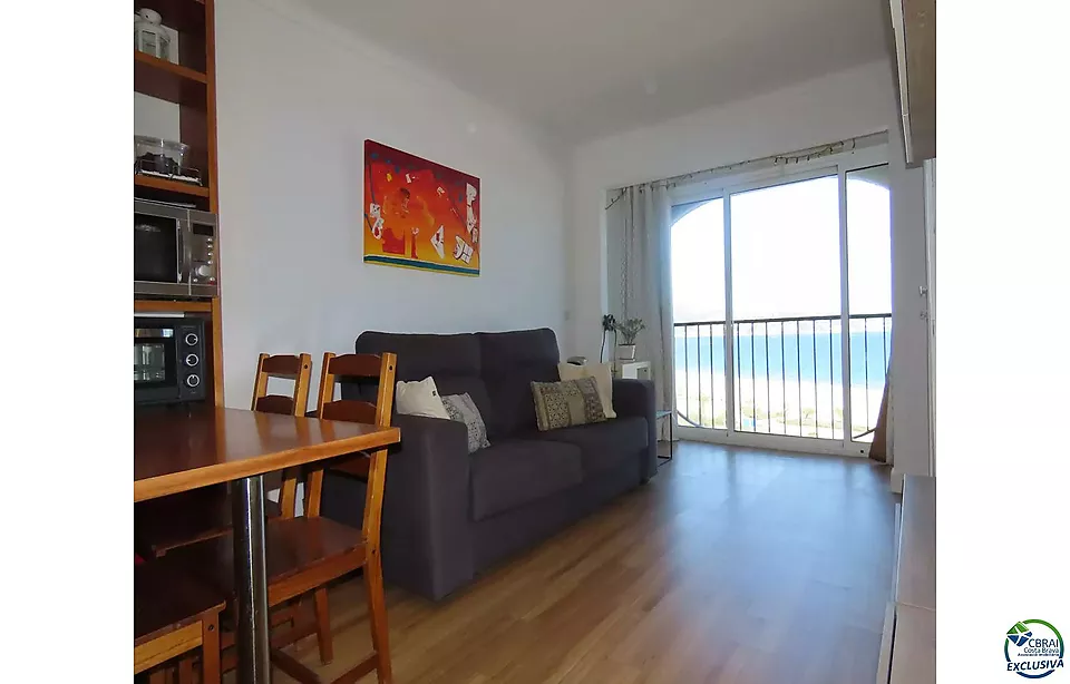 Dream view from this studio for sale in Empuriabrava, ideal for beach lovers