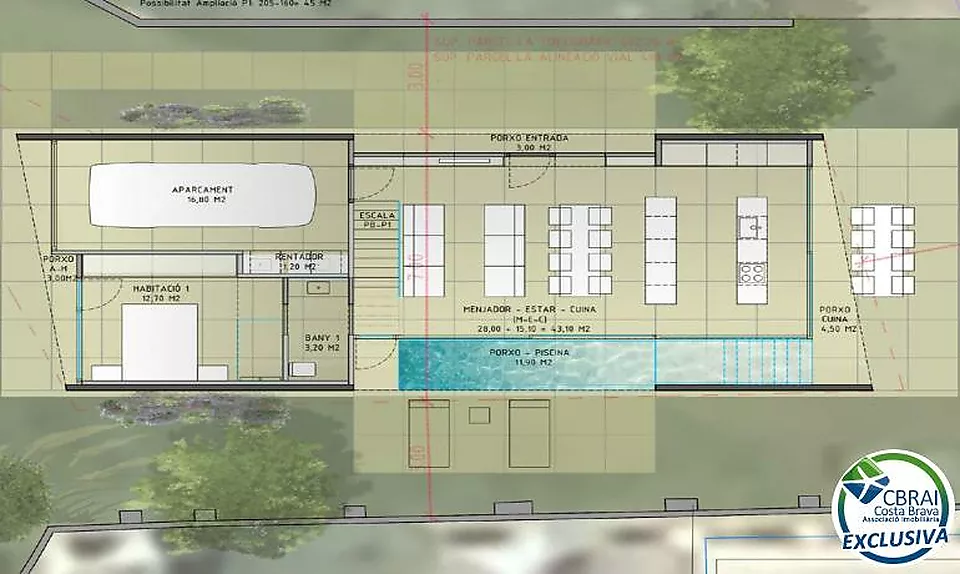 Projet : Terrain et maison moderne de 3 chambres