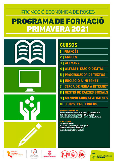 Nous cursos a Roses d’idiomes, informàtica i higiene alimentaria